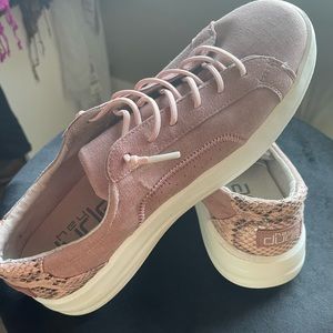 Women Hey Dudes Canvas Sneakers, Size 10. Never worn.